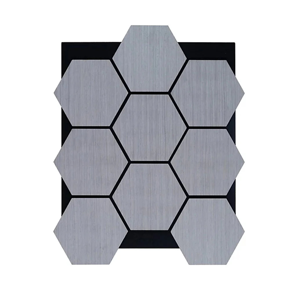 Hexagon Wood Acoustic Wall Panels. Light oak
